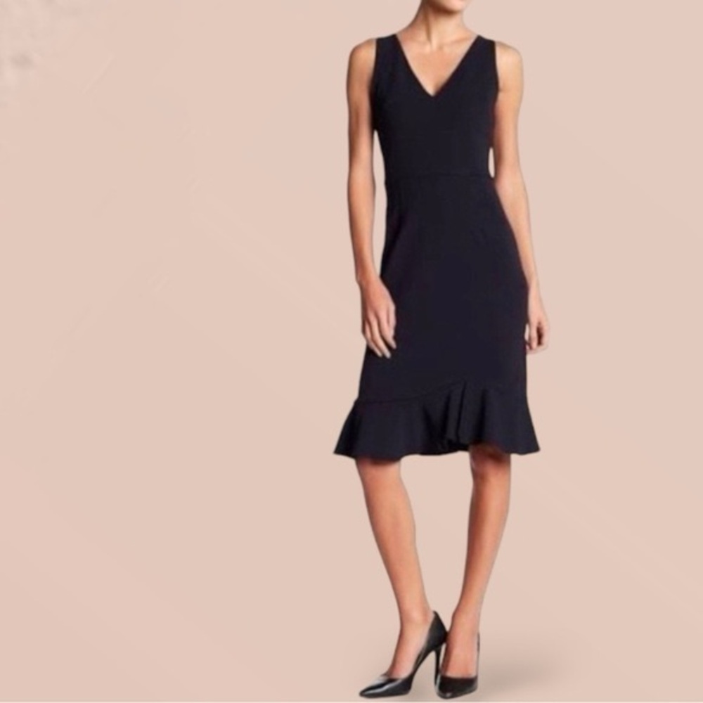 Betsy Johnson 4 Black Midi Dress